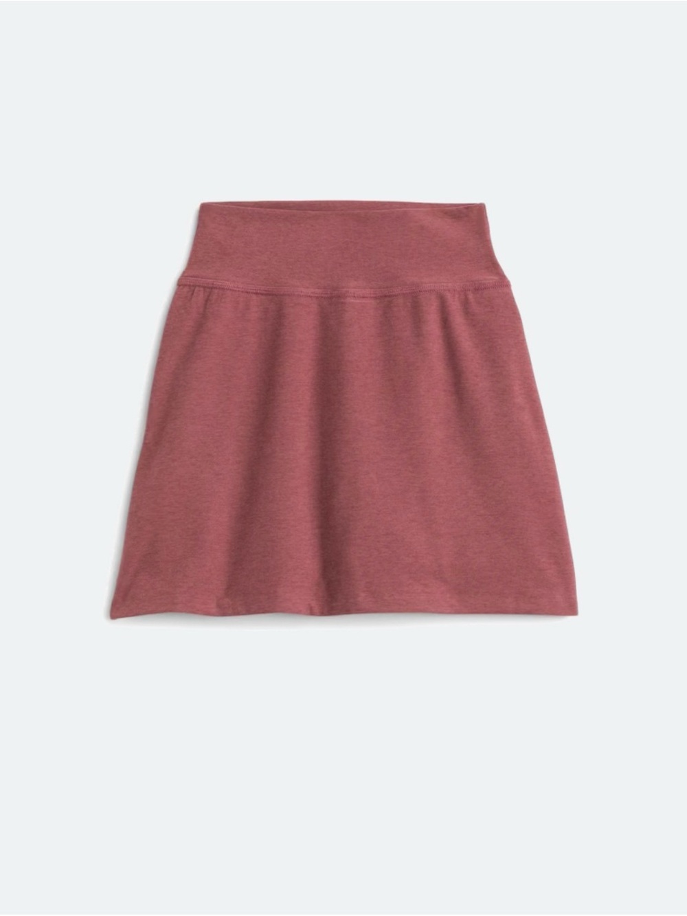 Beyond Yoga A-Line Knit Skirt in Dusty Rose Heather